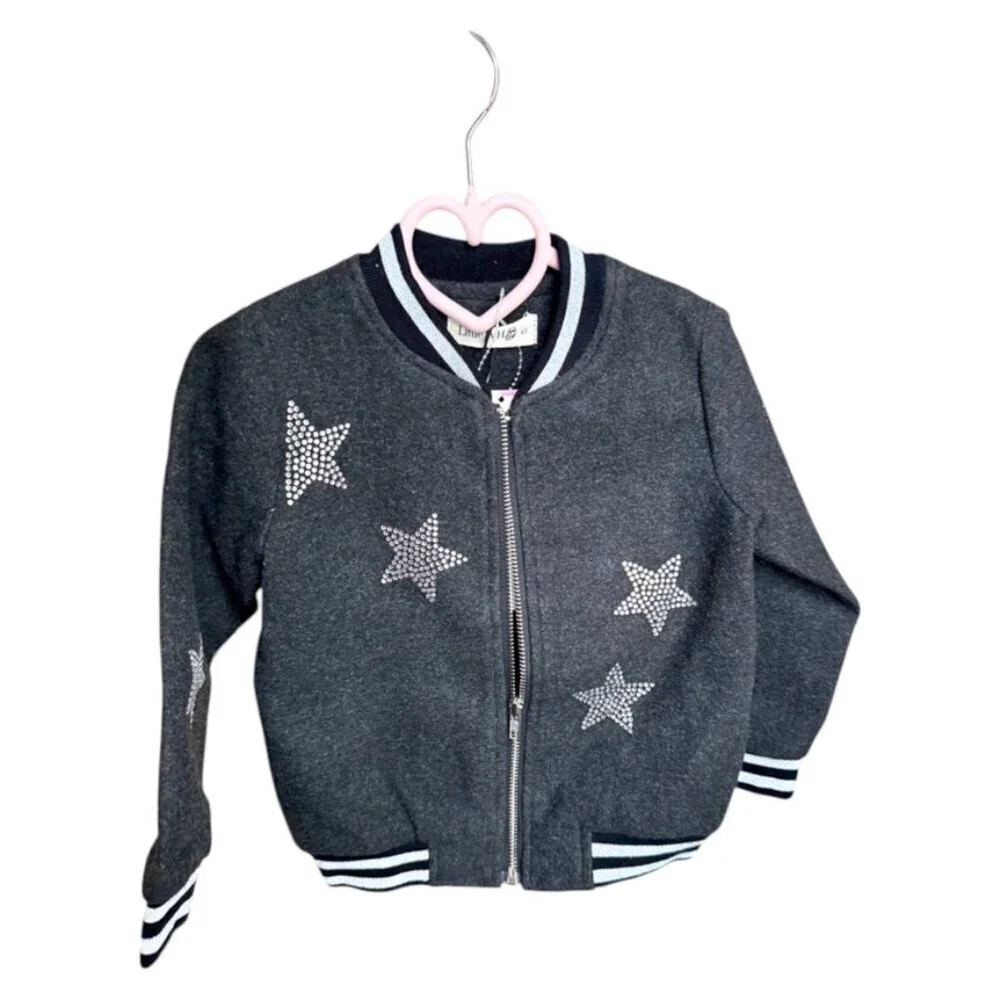 Star Rhinestone Kids Bomber Jacket